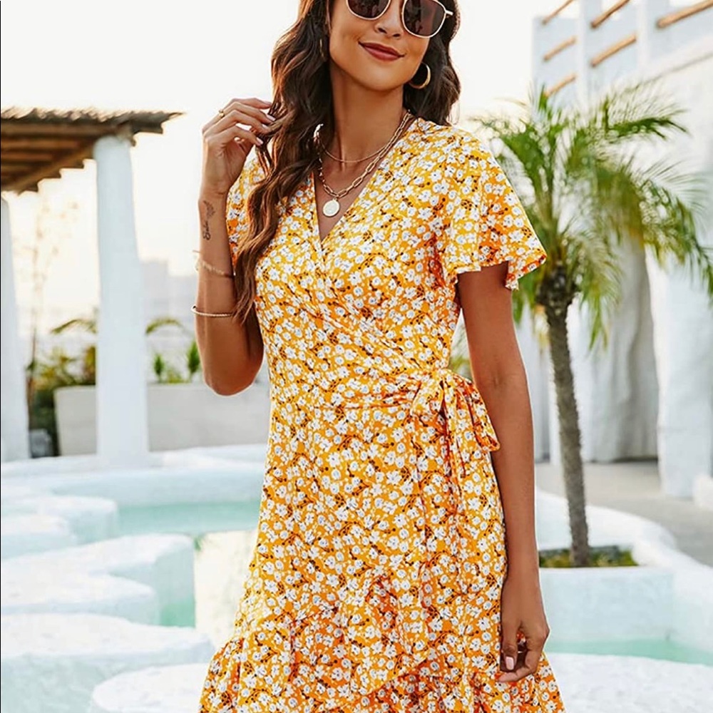Yellow Floral Dress